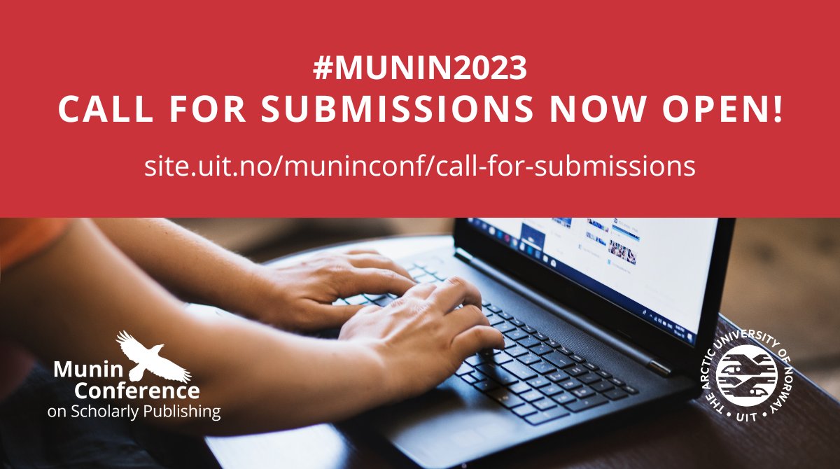 First abstract for #Munin2023 already received!👏 See the Call for Submissions and send in your abstracts by June 16. #Munin2023 #CFP #OpenScience