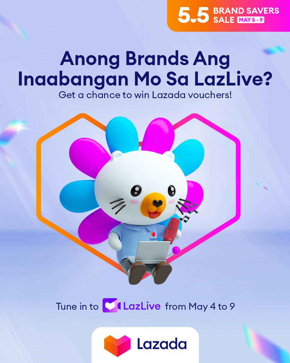 LazadaPH's tweet photo. Drop your favorite brands below and get a chance to win ₱300 vouchers for #LazadaBrandSaversSale! 😍

Winners will be announced on LazLive so don't forget to watch every 12NN and 8PM from May 4 to 9 💙

Set your reminders here 👉 https://t.co/4jr2pIza7E 

#LazadaPH55 #LazadaPH https://t.co/XcZjWFbtSi