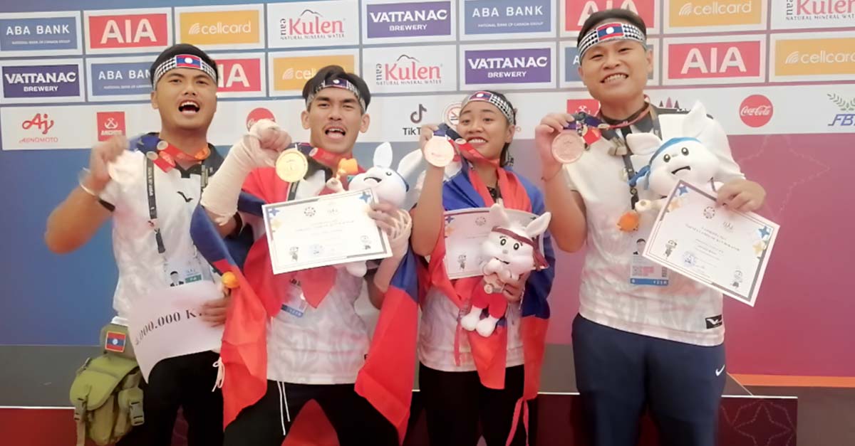 LaotianTimes's tweet photo. SPORTS

#Lao athletes strike gold in #KunBokator at the 2023 #SEAGames - A proud moment for our nation! 

Read more: https://t.co/dQMfGtYF2L https://t.co/Svi3I95PLd