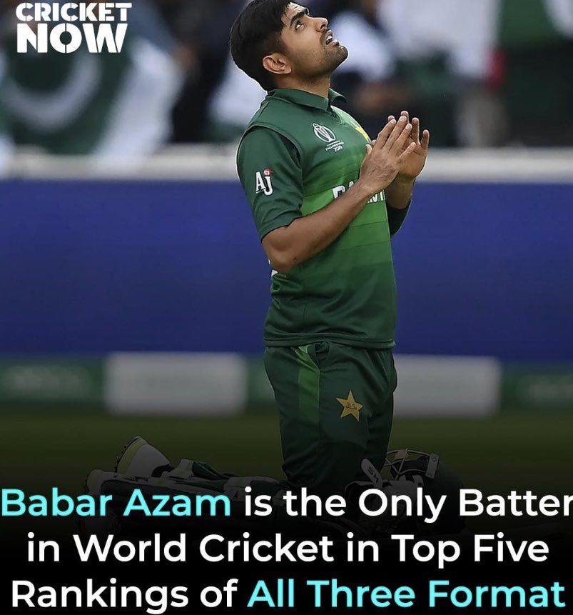 No. 5 in Tests
No. 3 in T20Is
No. 1 in ODIs
Babar Azam is the only batter in world cricket in top five rankings of all three formats #BabarAzam𓃵 #NZvsPAK #NZvPAK