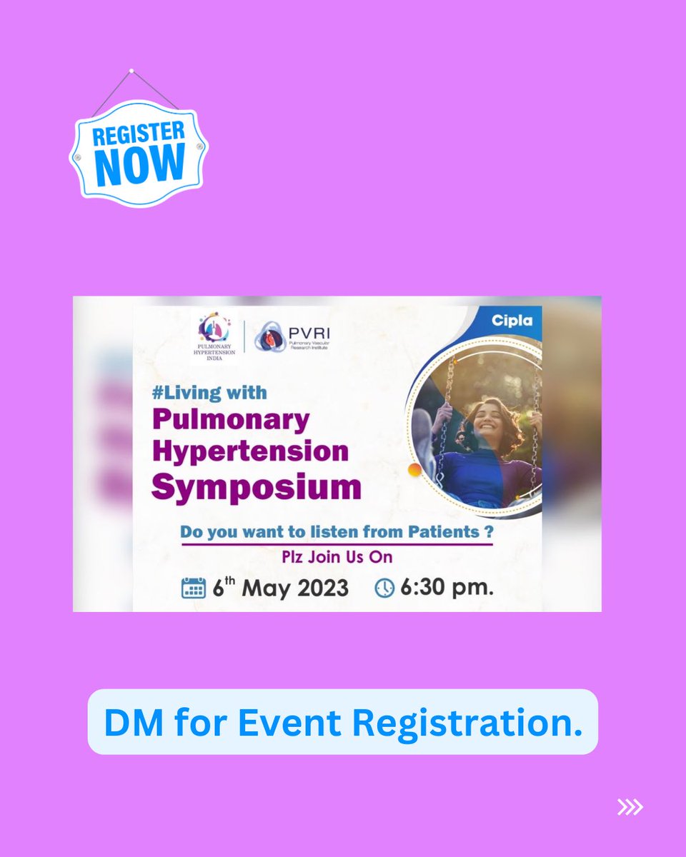 PulmonaryHIndia's tweet photo. Educate, Empower, Eradicate Ignorance about PH in India. Join our webinars this month. They’re free and are for all patients, caregivers, and doctors.

DM for registration links. https://t.co/XlSY4PGLlP