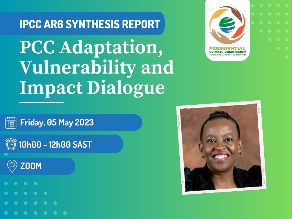 ClimateZA's tweet photo. Minister in the Presidency responsible for Planning Monitoring and Evaluation, @MaropeneRamo joins us today in her capacity as Commissioner in the PCC to engage on the  IPCC AR6 Synthesis Report

Register: https://t.co/k5D0GuWkZL

#LeaveNoOneBehind #JustTransition #BetterLive https://t.co/m0Pwevtfv3