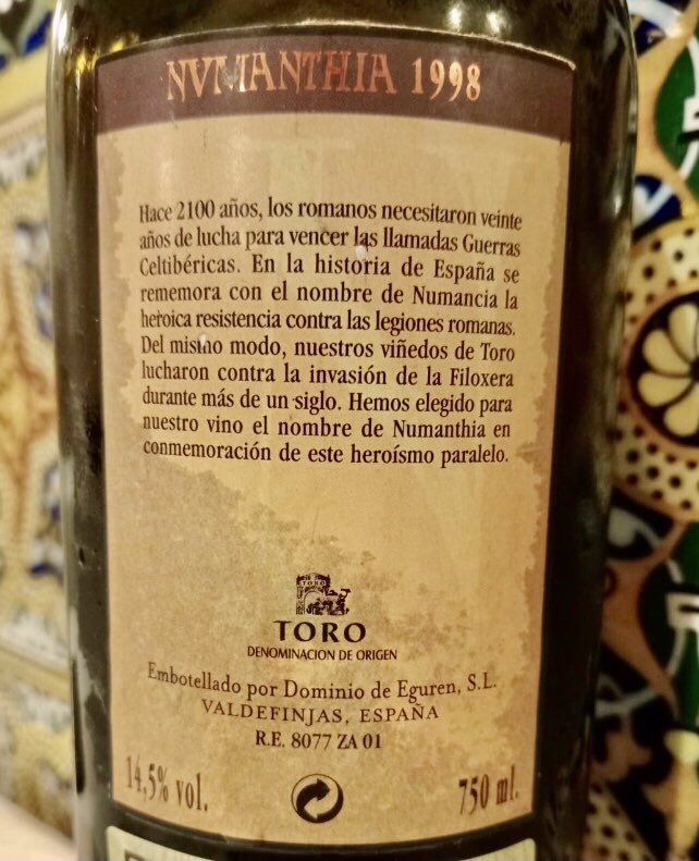 Gran vi #Numanthia1998 primera anyada al mercat I encara amb vida per devant, dispossem de 8 ampolles a la venda