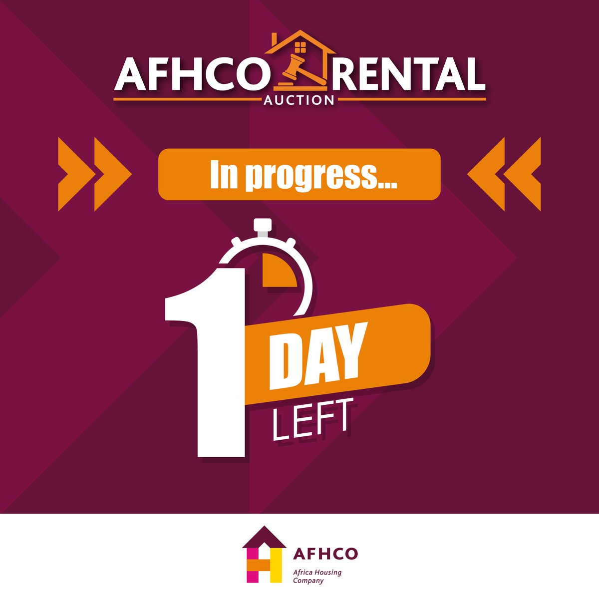 Only a few hours left of this offer. One Day Left #Rental #AFHCORentalAuction #innercityrentals #cityliving #MoveUp #StaywithAFHCO #apartmentstolet #MoveUpwithAFHCO #AFHCO #propertymanagement #rent #apartments #johannesburg #gauteng #property