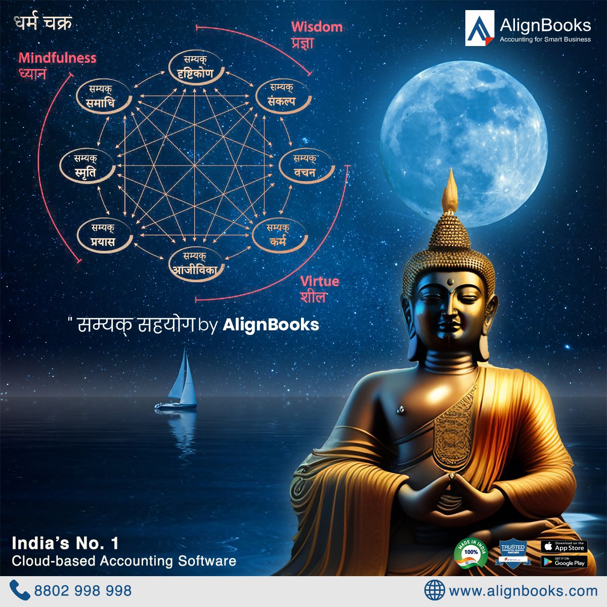 align_books's tweet photo. "The mind is everything. What you think you become." - Buddha
On this auspicious occasion of #BuddhaPurnima , let us realize the power of our thoughts by nurturing a pure and noble mind, we can transform ourselves and contribute to a better world.
#AlignBooks #Alignwithalign https://t.co/pUJt2lDzXL