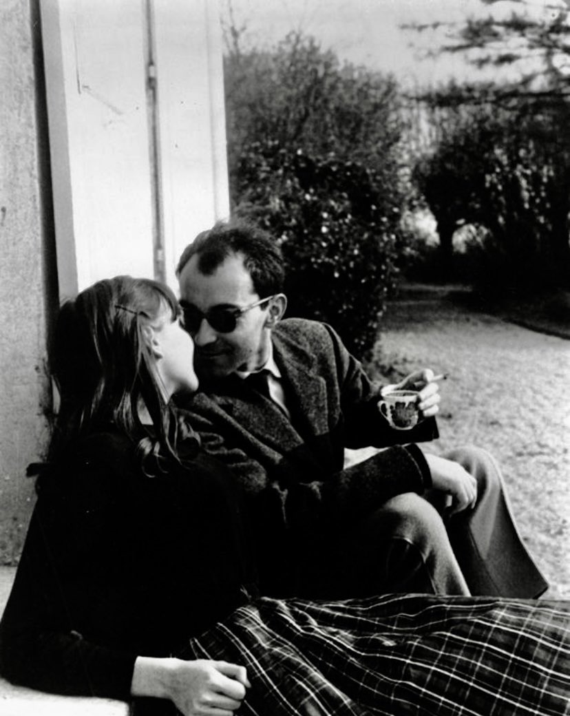 Anna Karina and Jean-Luc Godard.