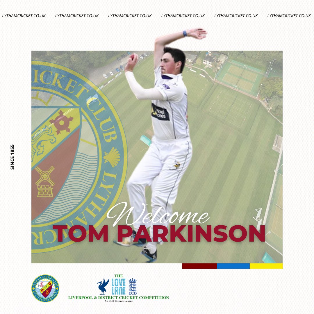 New Signing ✍️ 

We are delighted to announce the signing of Tom Parkinson from Kirkham &amp; Wesham CC.

Everyone associated with the Club wishes Tom a successful summer. 🏏