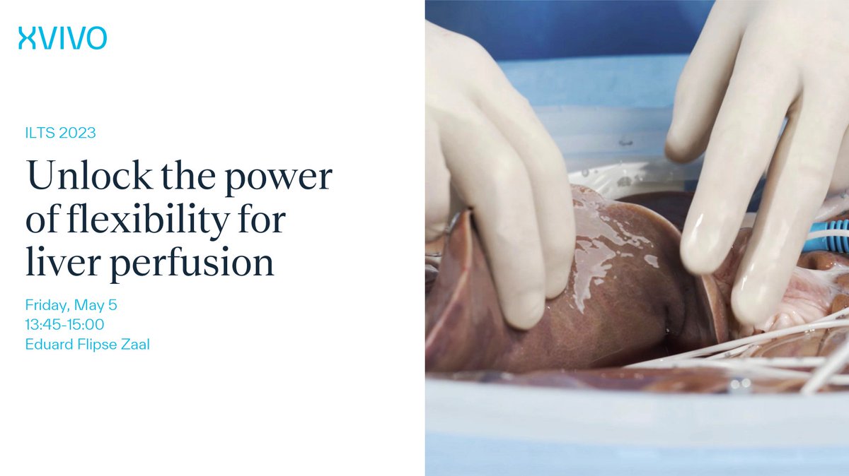 XVIVOGroup's tweet photo. Happens today at @_ILTS_ Congress - XVIVO's Industry Symposium;
Unlock the power of #flexibility for liver perfusion.
13:45 - 15:00 CET
Eduard Flipse Zaal
Learn more: https://t.co/Ml1ENtQ8W2
#liver #transplant #extendinghorizons #perfusionmachine #livertwitter #ILTS2023 https://t.co/snXVKxmBk3