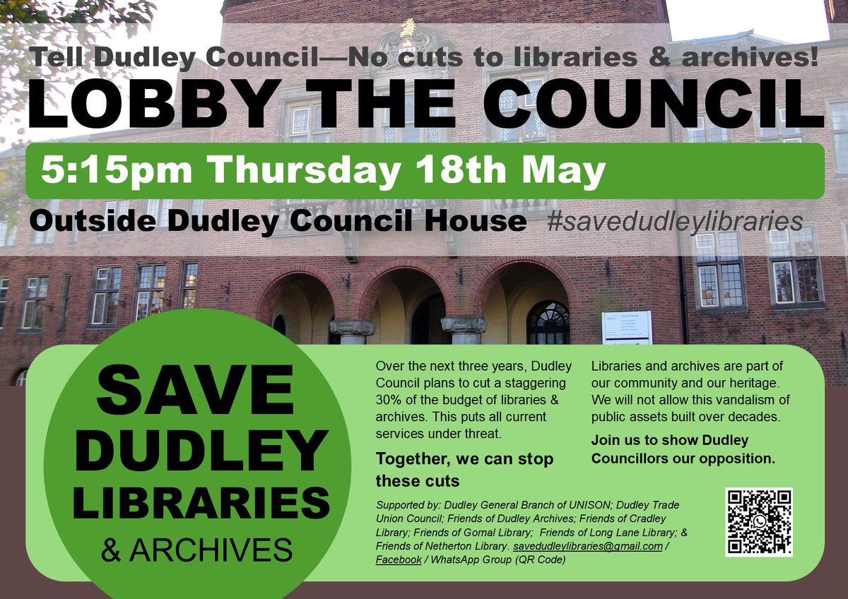 UnisonDudley's tweet photo. "A thousand people on the street - as opposed to somebody on TV telling a joke in a right on way - will have more impact ... People on the street will stop a library closing down"
@LennyHenry 02/05/2023
https://t.co/KdoUBIfrqg

Here's our chance 
#savedudleylibraries
@wylie_alan https://t.co/TK9bn0xWXW
