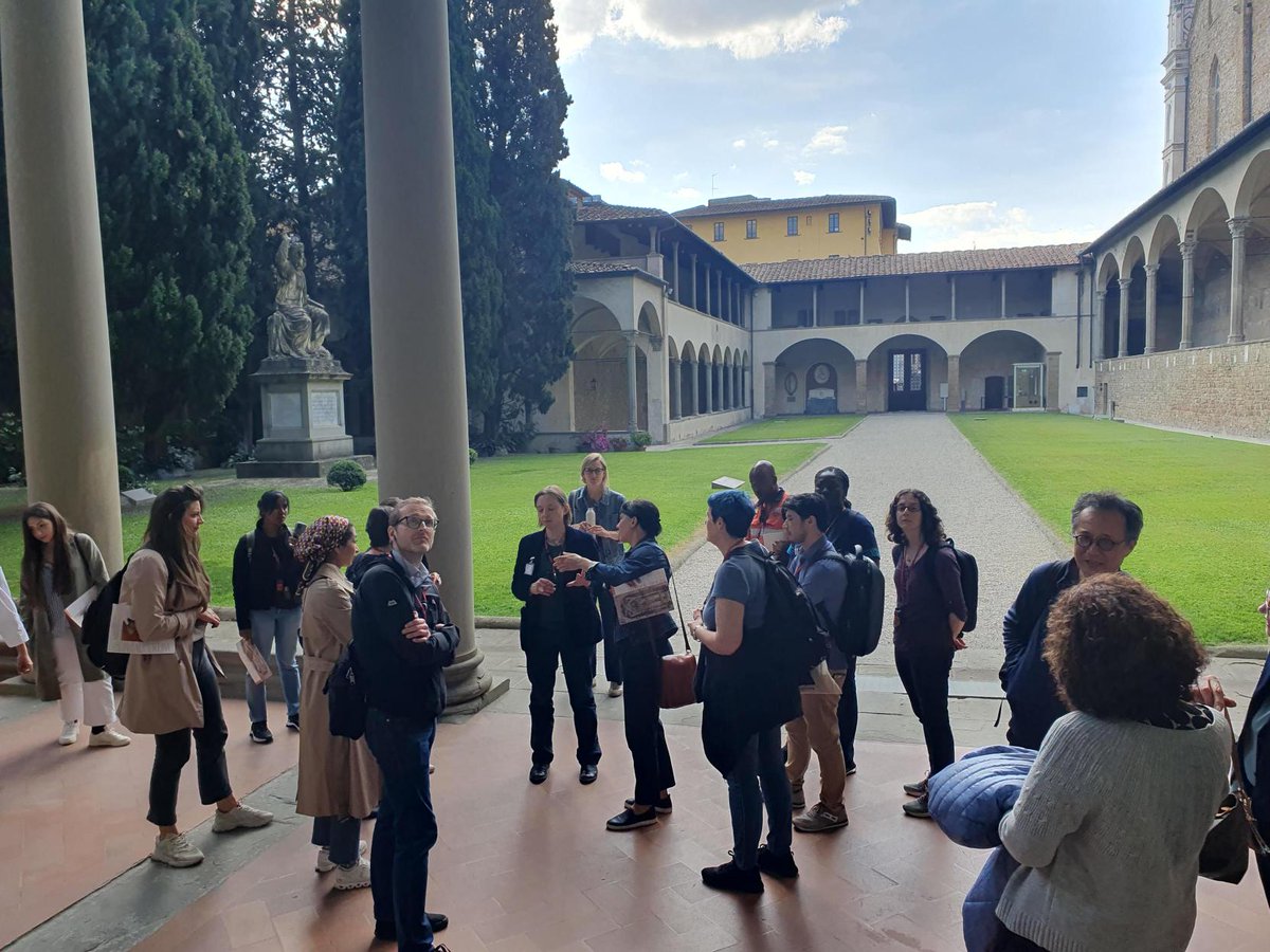 Then, we visited Santa Croce &amp; the restoration site of the Giotto frescoes in the Bardi Chapel. Witnessing the painstaking work that goes into preserving these works of art was truly humbling! The visit to Florence is organized in collab w/ the City of Florence &amp;
HeRe_Lab #CBH23