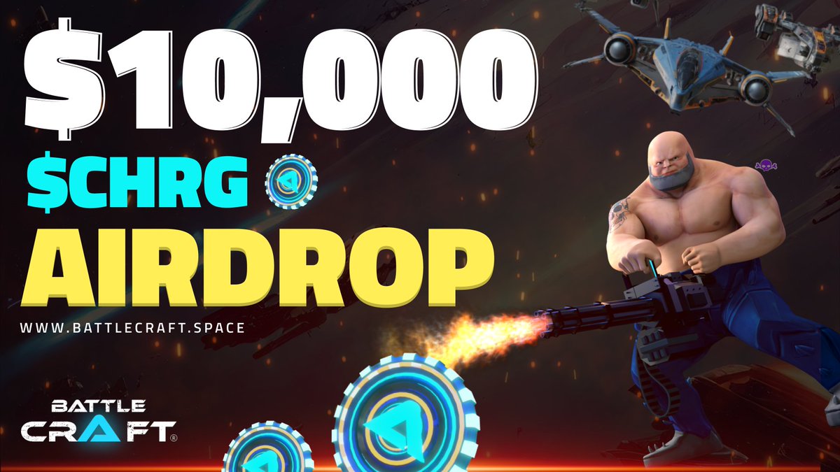 FREE AIRDROP ALERT | $10,000 WORTH OF $CHRG ⚡️ 🚀

Team Battle Craft is coming with lots of $CHRG rewards for all of you. Follow all tasks of the Airdrop to win exciting cash rewards through #CHRGAirdrop 😃 🔥

AIRDROP - bit.ly/3Lsvtre 😍🔥

Also, you can participate in