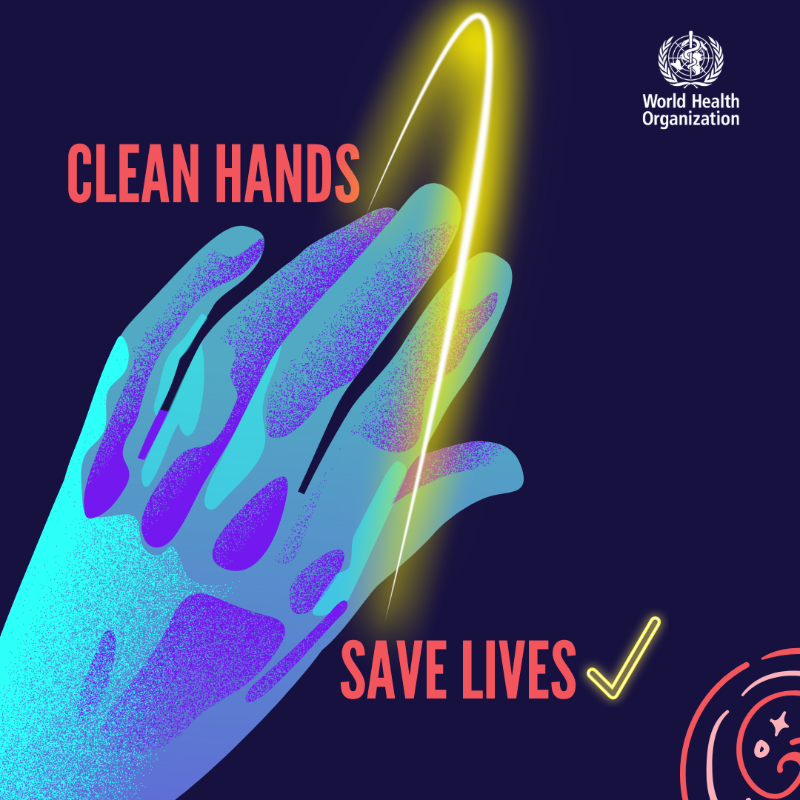 WHO's tweet photo. It’s World #HandHygiene Day

#CleanHands are key to keep patients &amp; health workers safe, yet:
🔸50% of health care facilities don't have basic hand hygiene facilities at points of care &amp; toilets
🔸3.85 billion people lack a basic hand hygiene service at their health care facility