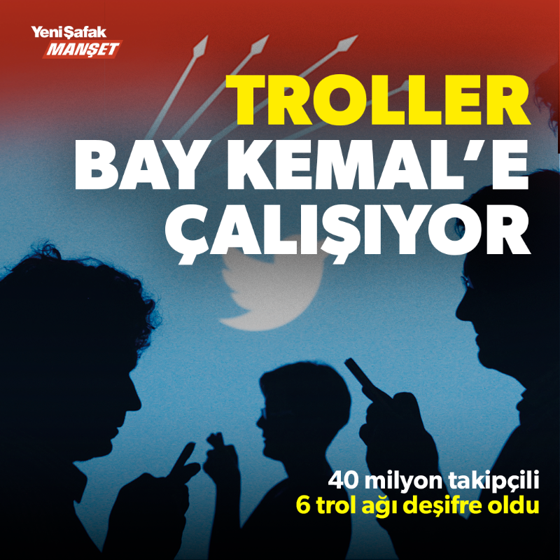 yenisafak's tweet photo. Kılıçdaroğlu’nun arkasında, 40 milyon sosyal medya kullanıcısına aynı anda ulaşabilen devasa bir trol ağı olduğu tespit edildi.

Sandık güvenliğine gölge düşürmek ve toplumda güven sorunu oluşturmak için yüksek takipçili 121 hesap sürekli sahte içerik üretiyor.