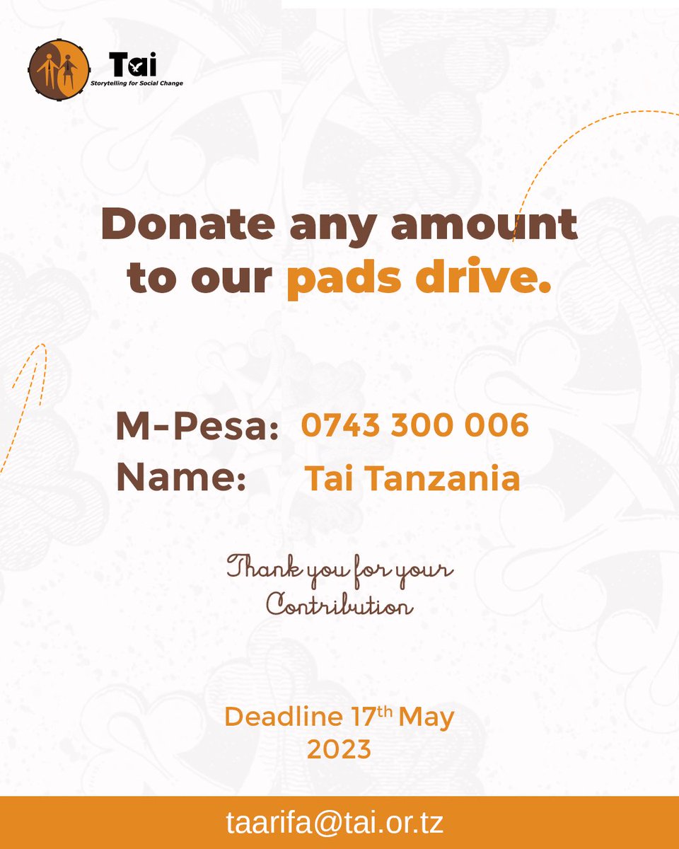 tai_impact's tweet photo. The lack of Menstrual products is one of the reasons girls are not able to excel in school. We can play a part in ensuring they don’t miss class and eventually achieve their dreams. 

Let’s take a step in the right direction by making a contribution to support 100 girls today. https://t.co/V9yp47JI5R