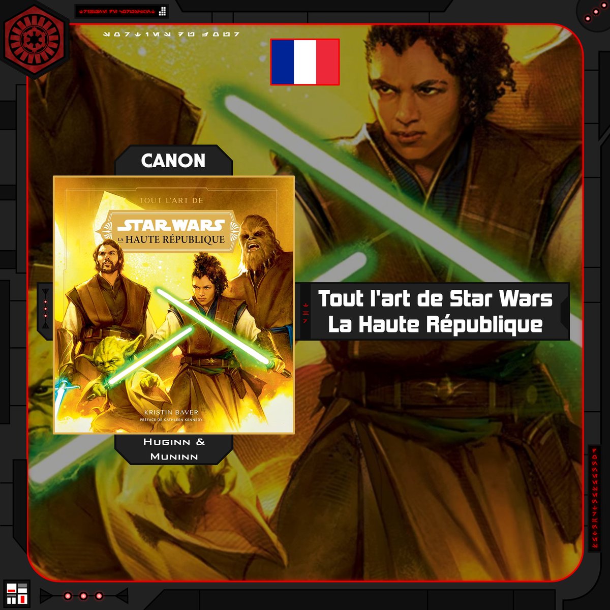 LTCoruscant's tweet photo. 𝐒𝐎𝐑𝐓𝐈𝐄 𝐃𝐔 𝐉𝐎𝐔𝐑

➡ [Français] Tout l'art de Star Wars : La Haute République
Beau livre Canon
Éditeur : Huginn &amp; Muninn
Prix : 29,95€

#LaTribunedeCoruscant #ToutlArtdelaHauteRépublique #LaHauteRépublique #HuginnMuninn https://t.co/EDEOjO4gkF