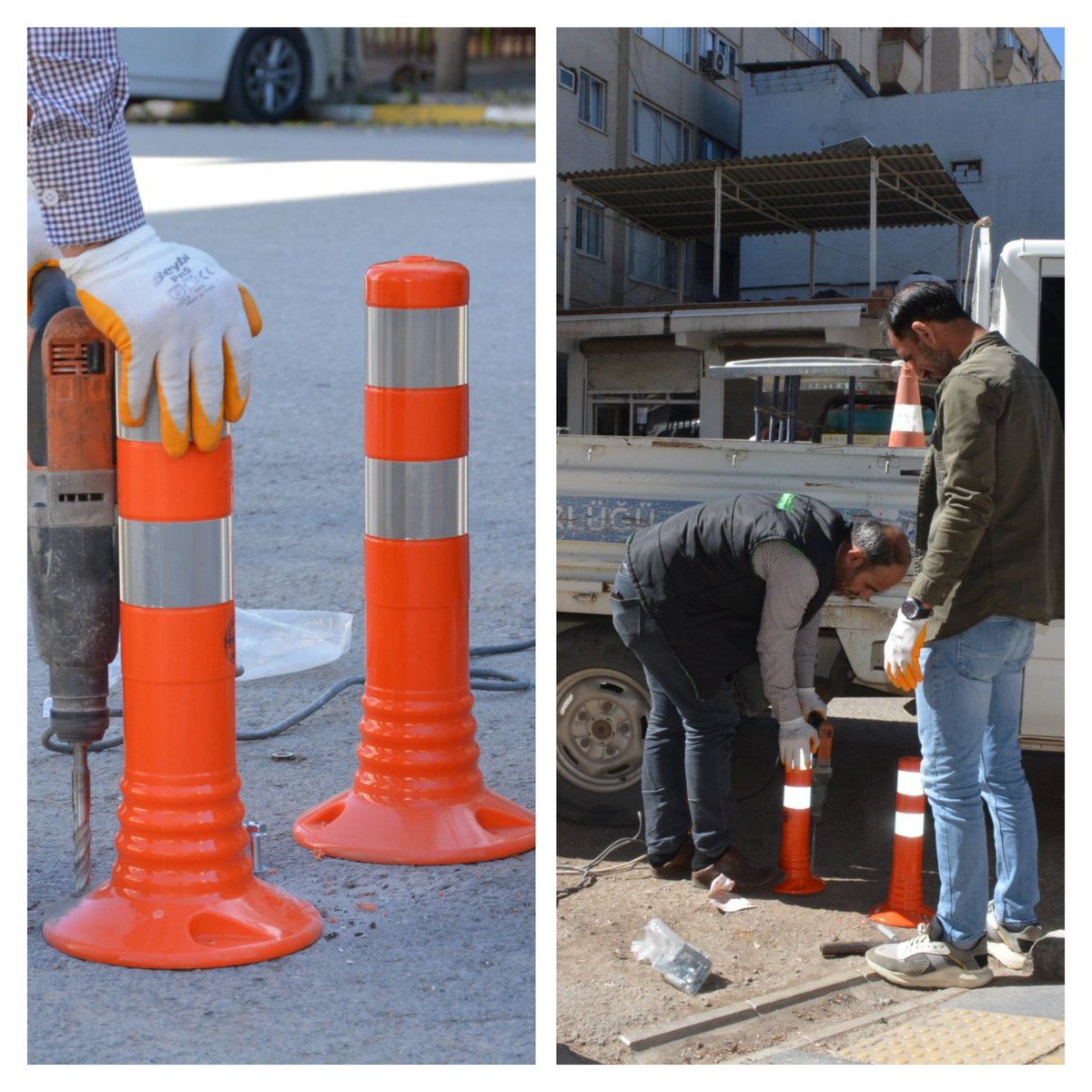 belkiziltepe's tweet photo. Kızıltepe Belediyesi Zabıta Müdürlüğüne bağlı ekiplerimiz tarafından engelli kardeşlerimizin ulaşımını kolaylaştırmak amacıyla ilçemizin bir çok noktasına duba yerleştirildi. 

📍Ulu camii 
#Kızıltepe https://t.co/2f3UExZgiJ
