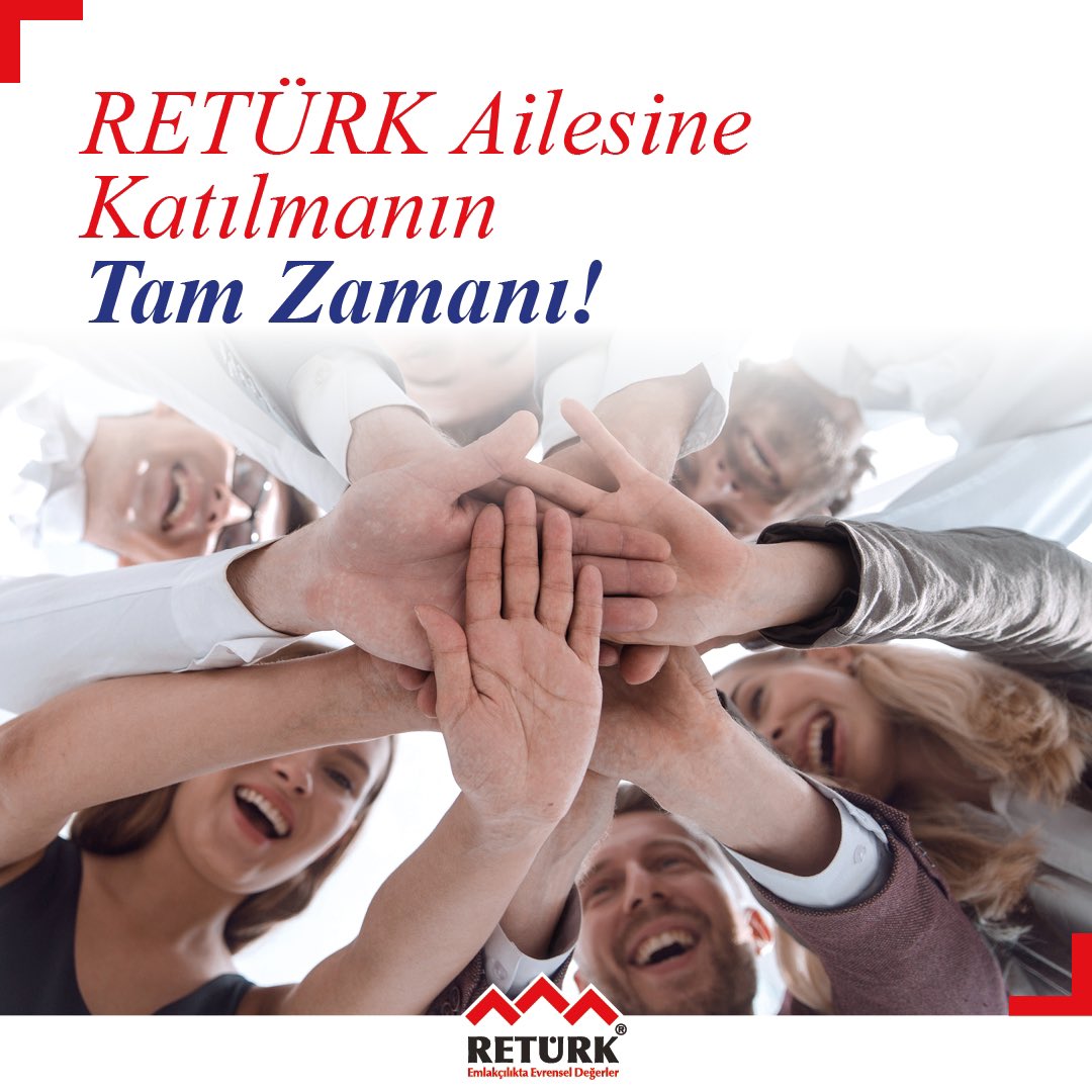 RETÜRK Gayrimenkul olarak SENİNLE BİRLİKTE sağlam adımlar atabileceğimizi biliyoruz.

Daha fazlası için;

☎ 0216 545 81 81
📞 0530 338 08 99
✉ returkfranchise@returk.com.tr
🌎 returk.com.tr

#Retürk #gayrimenkul #gayrimenkuldanışmanı #gayrimenkuldanışmanlığı