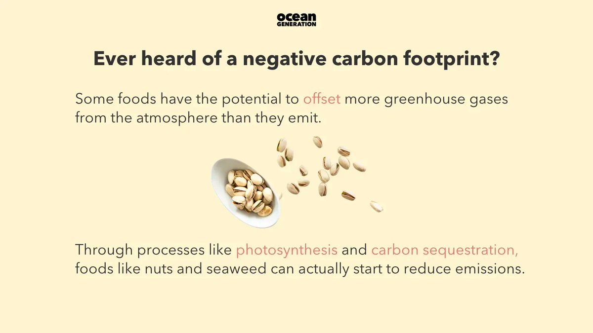 Did you know: Some foods have a carbon-negative impact on the environment.

By choosing these foods, like regeneratively-grown crops, we can actively remove carbon from the atmosphere and help combat climate change. 🌍🌿🍽️ 

Read:buff.ly/41Xb3NG 
#OceanGeneration #Foodie