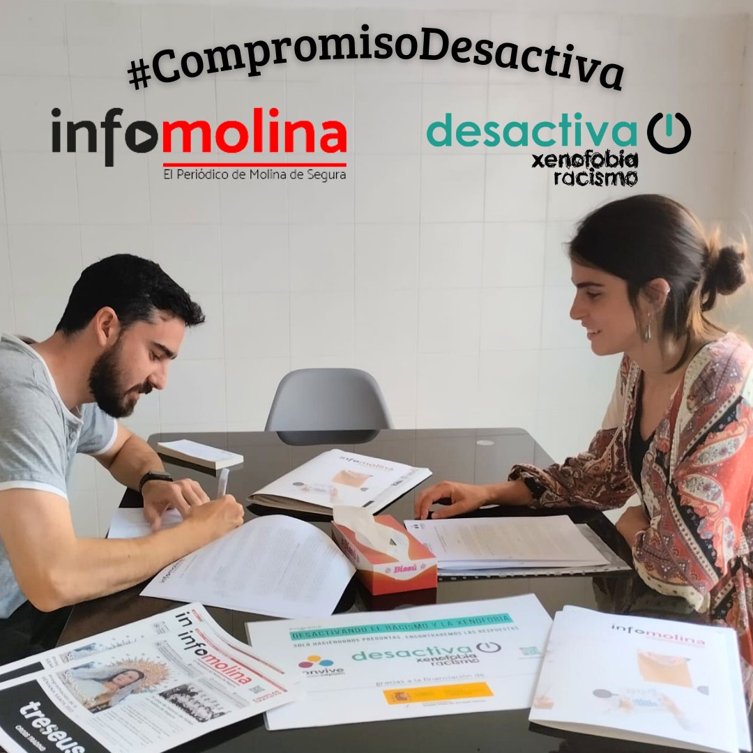 desactivaodio's tweet photo. 🆕 Un nuevo medio se suma al #CompromisoDesactiva Se trata de @InfoMolina_es un periódico de #MolinaDeSegura (#Murcia) con edición en papel 🗞️y en digital 🖥️, que precisamente este mes está de aniversario y cumple su primer año 🎂. https://t.co/bhxNQ5kM0d