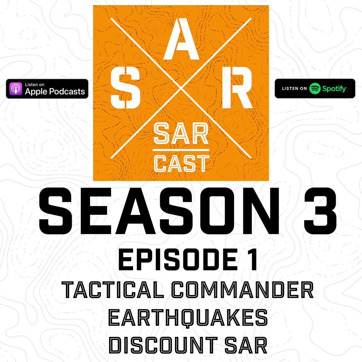 SARCastUK's tweet photo. SARCast  S3 Ep1 - Tactical Tim, earthquakes and Ben spends!

We are joined by @EMAS_TimH from @LeicesterSAR and @EMASNHSTrust 

Later on we have Ben with News from around the globe and what new gear he has been buying!

#sarcast #searchandrescue #podcast #sar #season3 https://t.co/9Bsrv7HNzM