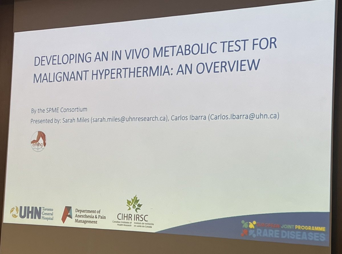 EMHG (@emhg_emhg) on Twitter photo We kick off day 2 of scientific talks with a stimulating discussion about how we can develop an in vivo test for MH! We kick off day 2 of scientific talks with a stimulating discussion about how we can develop an in vivo test for MH!