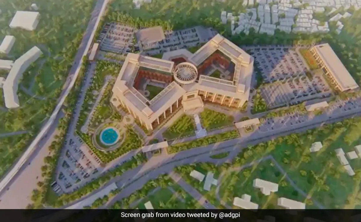 💥The new Indian Army HQ - Thal Seva Bhawan is designed with 'Infinity' symbol.

The Damru of Bhagwan Shiv represents (Sanatan) Infinity of the birth-death-rebirth lifecycles of the Universe.