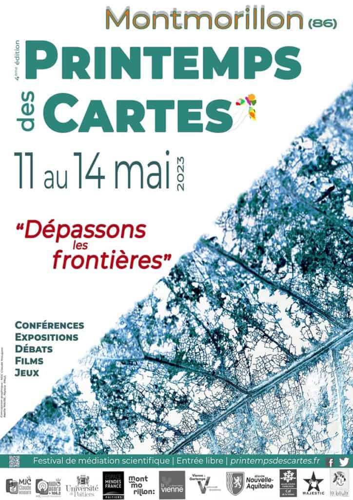 [Géographie] Le festival de cartographie "Printemps des cartes" aura lieu à Montmorillon du 11 au 14 mai 2023. 
Suivez le programme : printempsdescartes.fr/wp-content/upl…

cc <a href="/Printemps_carte/">printempsdescartes</a>