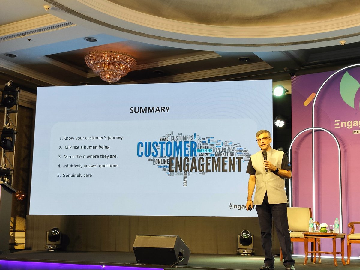 augvcor's tweet image. @manik_nangia remarked that a clear proposition communicated with a human story is what marketing is all about . @WebEngage #EngageMint2023