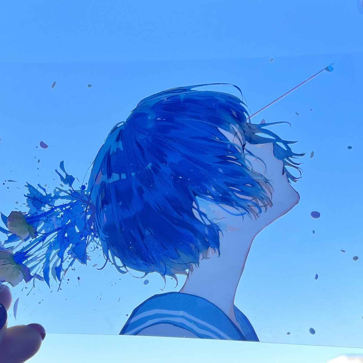 「空を写すポストカード」|萩森じあのイラスト