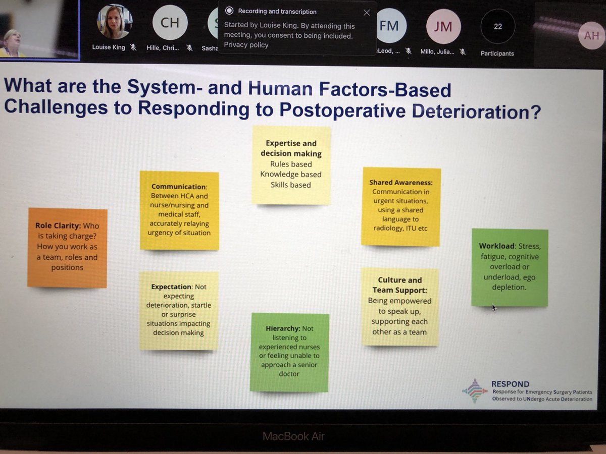 AshokHandaOx1's tweet photo. Peter McCulloch and team talk about systems and human factors in reducing errors in surgery and recovery from complications https://t.co/cc6Whu1X8b