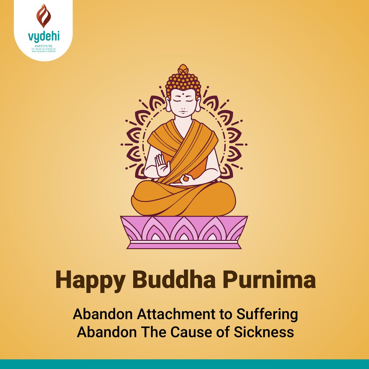 Vimsacin's tweet photo. #Buddha showed the path to enlightenment by detaching from the wants. In the same way, abandon the cause of illness and practice healthy habits to get rid of sorrow and sickness.

#buddhapurnima #buddhapurnima2023  #WeAreNewForever #VIMRC #Vydehihospital #vydehihospitalbangalore https://t.co/bgmx9Uv6u8