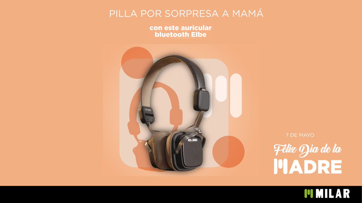 MilarCOMELSA's tweet photo. ¡Pilla a mamá por sorpresa!😱 Con estos auriculares bluetooth Elbe podrá escuchar música allá dónde quiera con una batería de hasta 20h de duración ¡El regalo ideal! 🎁✨
Descubre aquí más ofertas🔗: https://t.co/D52f1PysJt 
#milar #diadelamadre #mama #ofertas https://t.co/QbLzauLaUG