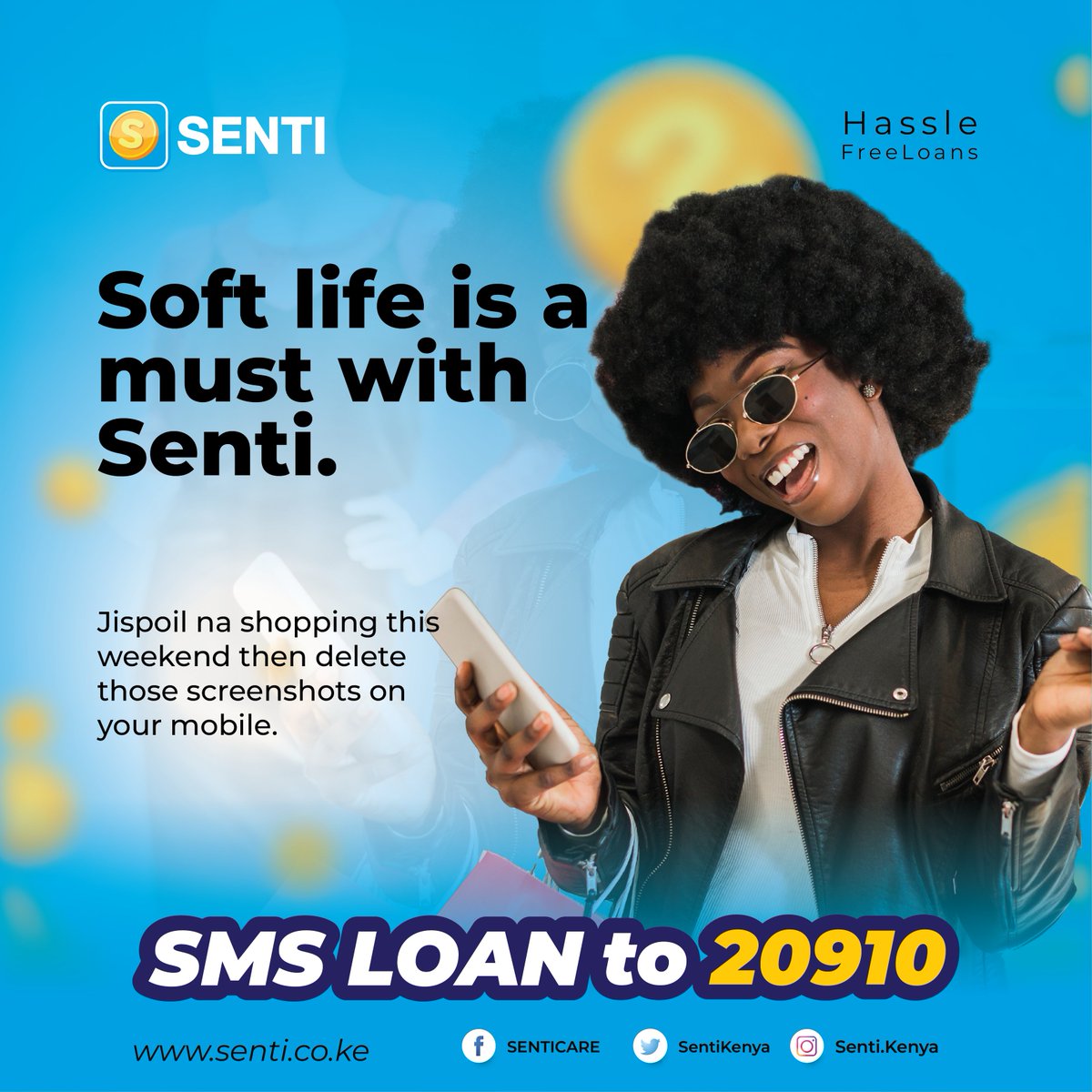 Boss up with Senti! Download the app to enjoy the weekend at your comfort.
#senti #senticare #sentiapp #weekend #friday #loanapplication #BusinessDaily #RHONairobi #UNGA