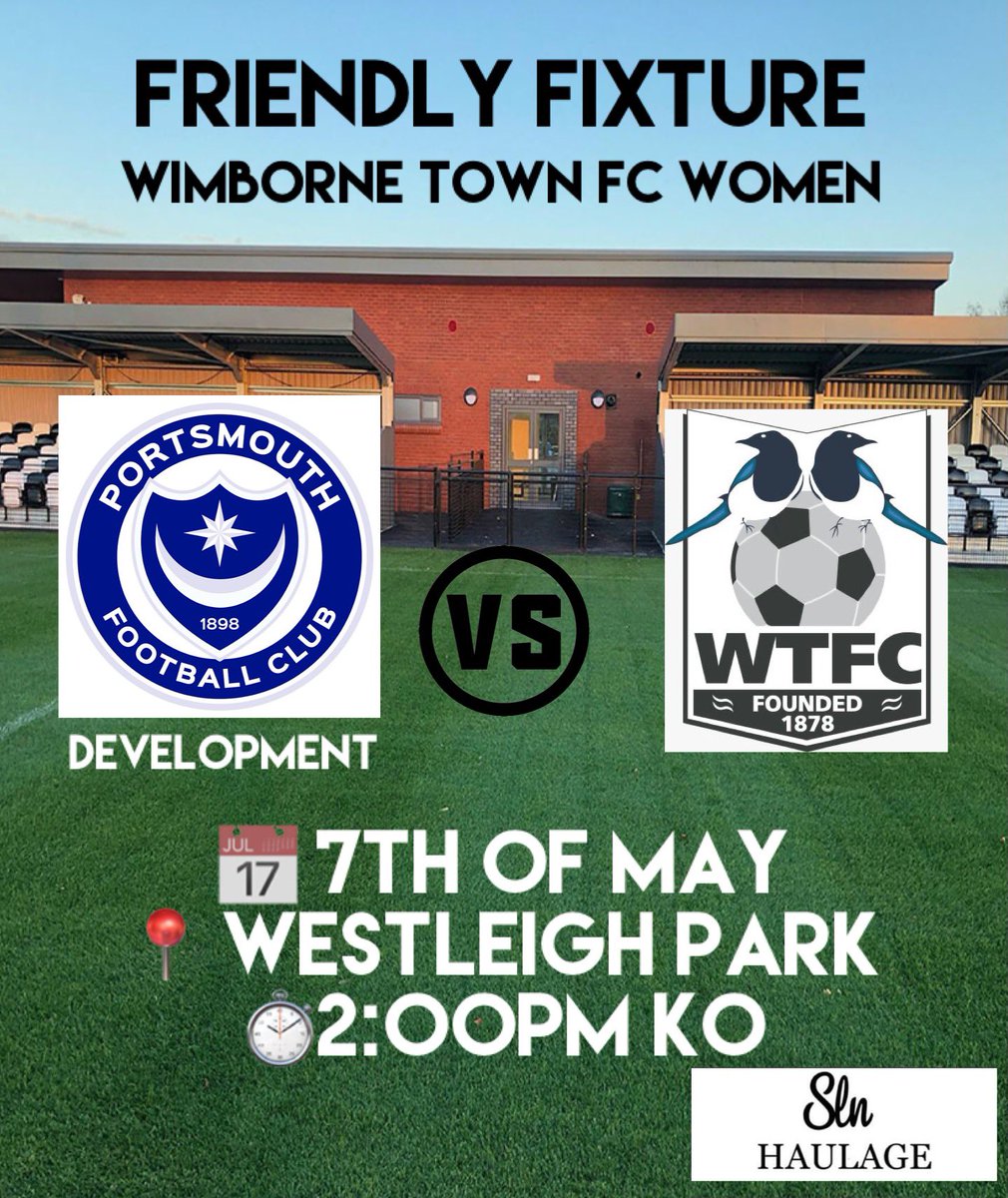 Due to not having a league fixture we are playing Portsmouth Development team in a freindly match at Westleigh Park. 

Please come and support us this weekend ⚫️⚪️⚽️