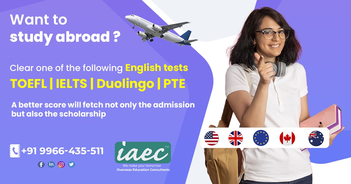 English Proficiency test is mandatory if you want to study in English speaking countries. So, clear the test first.

#IELTS #GMAT #duolingo #StudyintheUS #studyintheUK #studyincanada #studyinaustralia