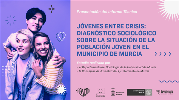 InformajovenMur's tweet photo. Consulta el informe 📢JÓVENES ENTRE CRISIS: Diagnóstico sobre la población #joven en el municipio #Murcia 📄, realizado por @Sociologia_UMU  en el marcho  del programa @ReAct_Europe 
#Juventud #jóvenes 
ℹ️⬇️
https://t.co/E9pa3KtgyI https://t.co/PLIUyr5qKN