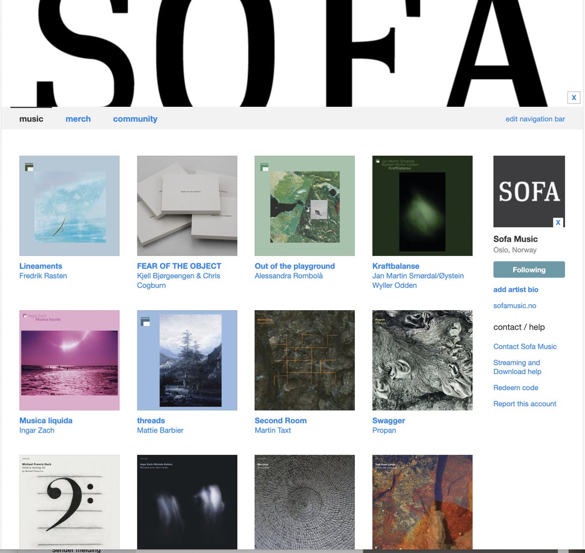 Bandcamp Friday - sofamusic.bandcamp.com