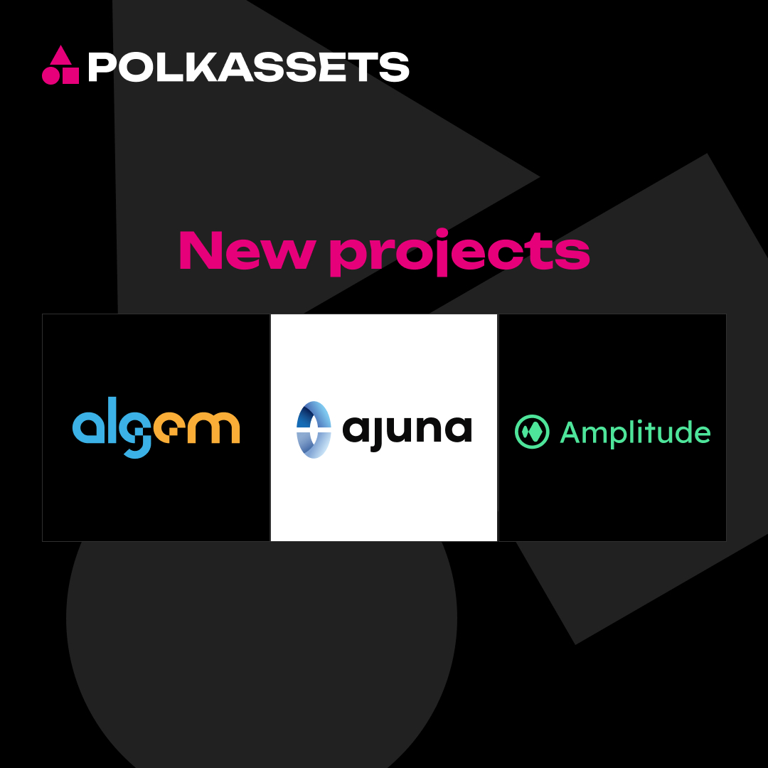 🟥🔴 NEW ASSETS ADDED 🔴🟥

1. <a href="/Algem_io/">Algem 💿</a> 
2. <a href="/AjunaNetwork/">Ajuna Network</a> 
3. <a href="/amplitude_chain/">Amplitude</a> 

polkassets.com
 
#polkadot #dotsama