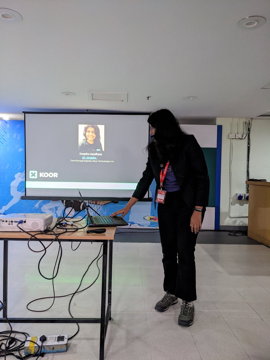 adityaoramteke's tweet photo. @i_deepika_ is talking about Enhancing Observability using Tracing in Ceph at 
#CephDays India 
@Ceph @koor_tech https://t.co/CRp2qIa4AN