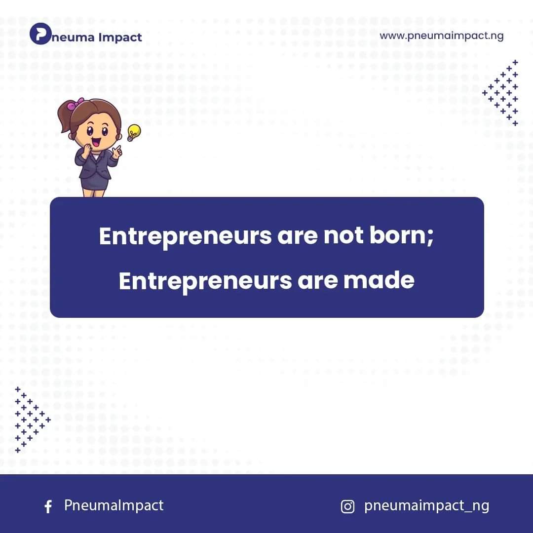 PneumaImpact's tweet image. What are you moulding yourself into?
Don't wait; keep at it!

#made #notborn #inspiration 
#pneumaimpact #training #mentoring #funding #entrepreneurship #business #Growth