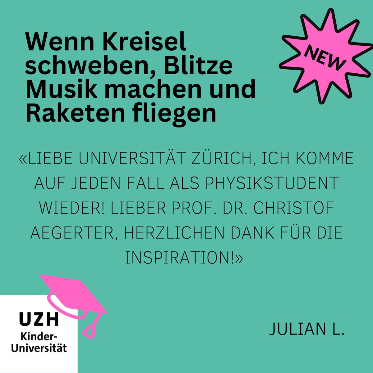Unsere Vorlesungen wirken!
Die @UZH_ch  kann sich darauf freuen, in ein paar Jahren den top-motivierten Julian als Studenten begrüssen zu dürfen.

Mehr Feedbacks und Berichte aus den Vorlesungen gibt es auf unserer Webseite:
kinderuniversitaet.uzh.ch/de/kinderrepor…

#kinderuniversität
#kinderuni