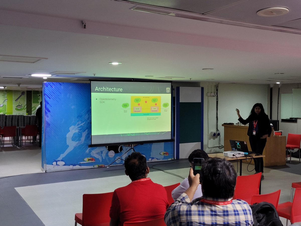GauravSitlani's tweet photo. Ceph Days India, @i_deepika_ talking about Distributed Tracing in @rook_io @Ceph https://t.co/sIEea86B7T