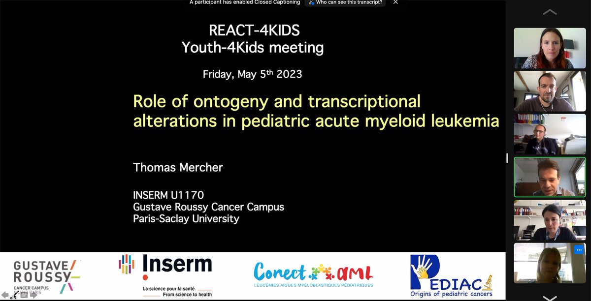 React4Kids's tweet photo. Et c’est reparti pour la deuxième journée de #Youth4Kids !

Et on démarre par une présentation keynote par Thomas Mercher de @GustaveRoussy, sur le rôle des altérations transcriptionnelles dans les leucémies aiguës myéloïdes de l’enfant. https://t.co/IN8bOEXcXY