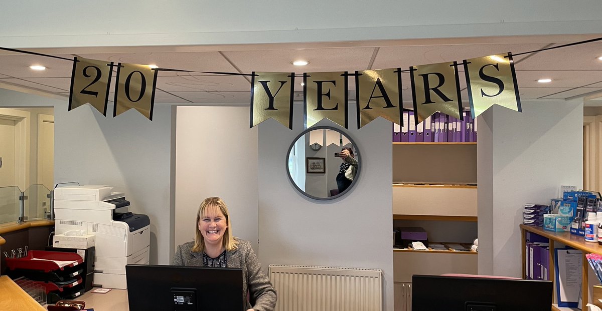 The girls have surprised me this morning! This week marks my 20th year as a dentist at Poppleton Dental Practice!  😊