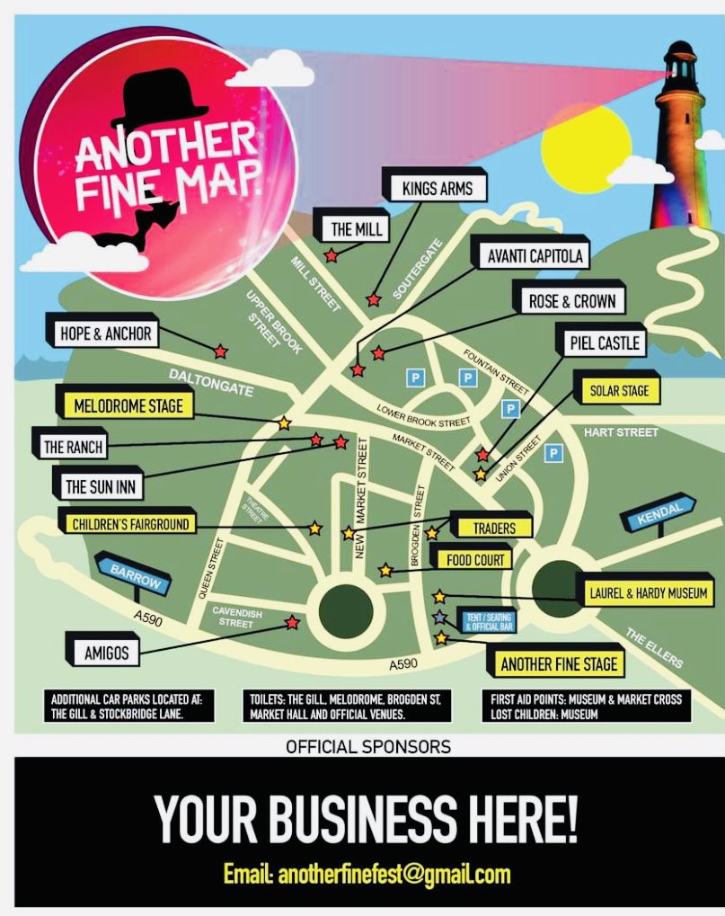 Who wants to sponsor the map/timetable pages in our programme?  20k copies printed! - the only place that you can see all the timings for all that is happening all over #finefest - probably the most referred to pages in the entire guide.