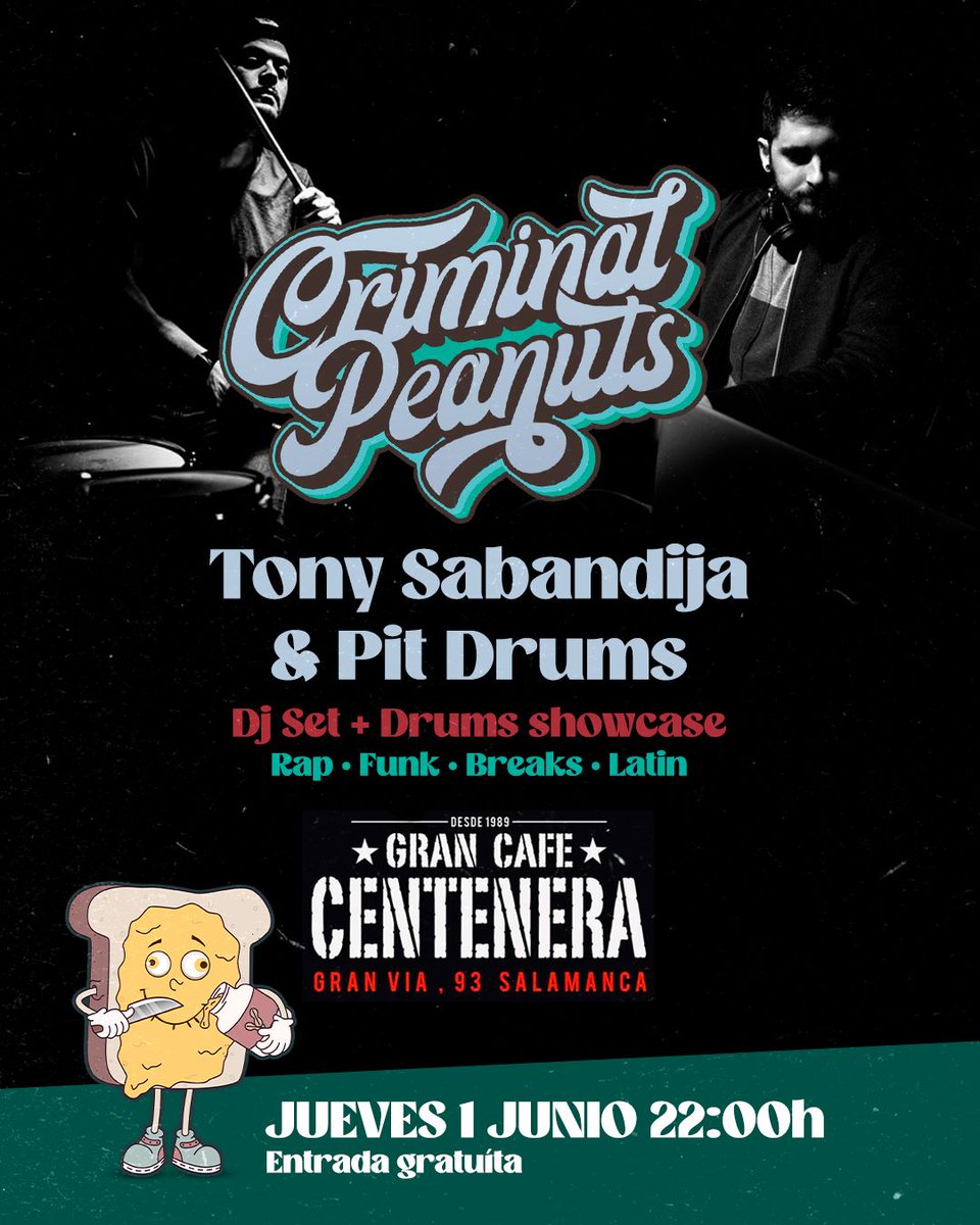 El próximo 1 de junio Criminal Peanuts en Centenera Salamanca