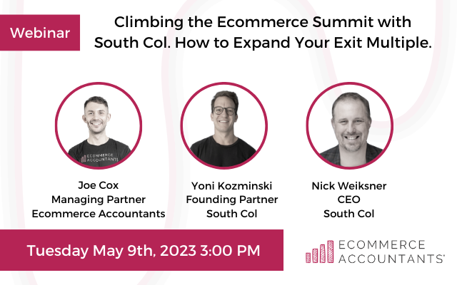 Don't miss out on our FREE webinar with Yoni Kozminaski and Nick Weilksner as we discuss climbing the ecommerce summit with South Col and how to expand your multiple &amp; improve SDE.

Click the link to register
us06web.zoom.us/webinar/regist…