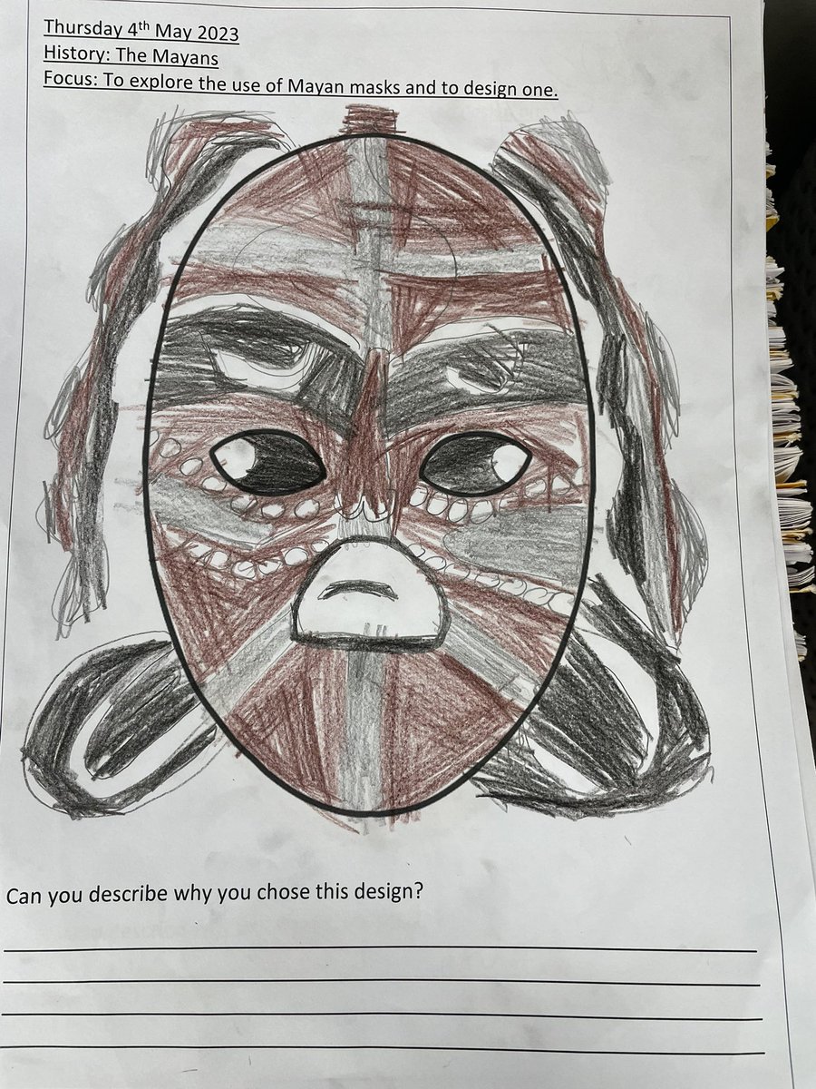 3PD_LPS's tweet photo. Some wonderfully creative designs in our History lesson, exploring the use of Mayan make. #LPShistory https://t.co/FoVSqw3UwQ
