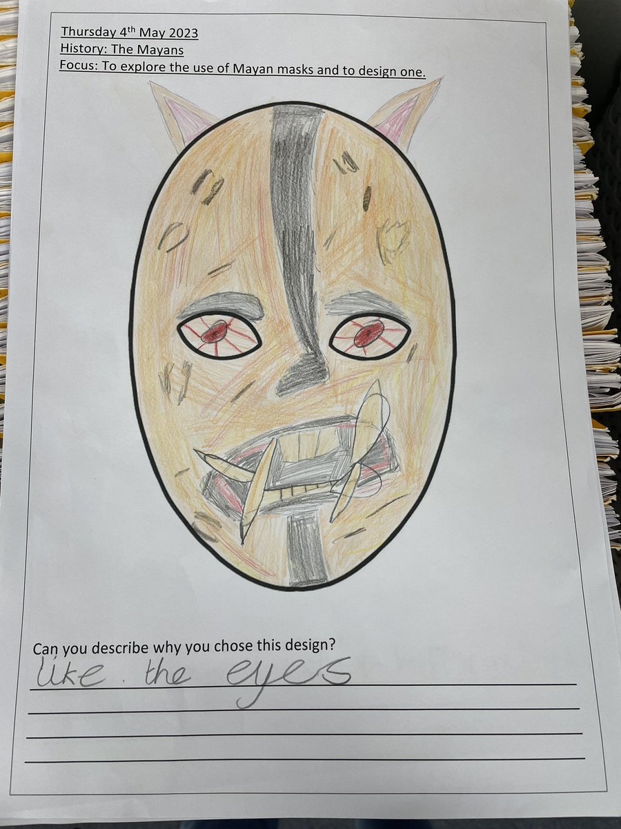 3PD_LPS's tweet photo. Some wonderfully creative designs in our History lesson, exploring the use of Mayan make. #LPShistory https://t.co/FoVSqw3UwQ