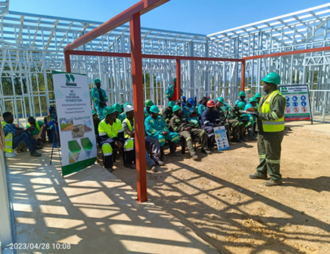 Built2CareZim's tweet photo. On 28th April, teams in Harare, Mataga and Runyararo celebrated World Safety Day, with a host of presentations delivered on the importance of PPE, construction legislation and site layout.

At the end of the day, workers took part in a safety quiz, with awards given to winners. https://t.co/I9KPNqkvPs